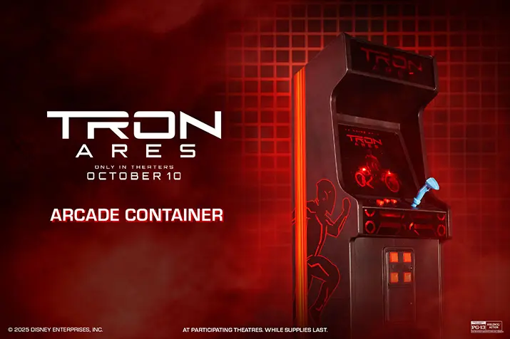 New Tron Ares Popcorn Bucket  Tumbler Combo Coming to Regal Cinemas