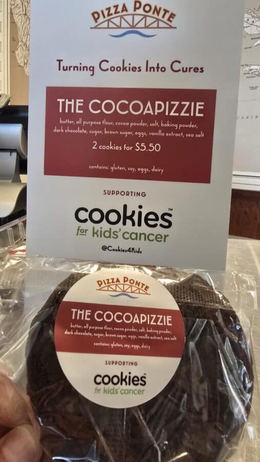 Pizza Ponte and Cookies for Kids' Cancer Raise $1,500 for Pediatric Cancer Research