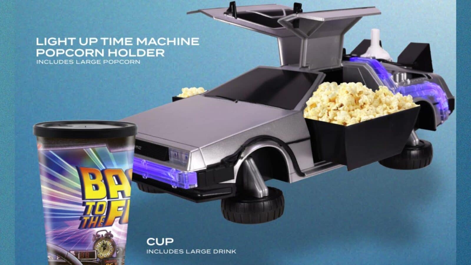 DeLorean Popcorn Bucket for Back to the Future 40th Anniversary AMC