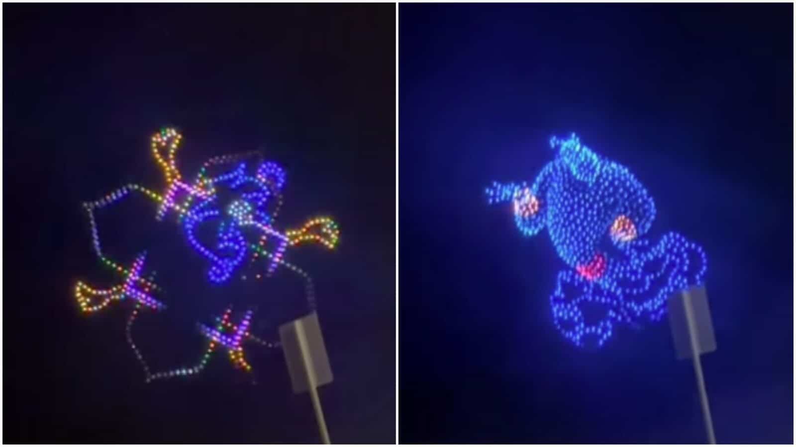 Giant Aladdin Drone Show Testing Spotted Over Disney's Golden Oak Ranch