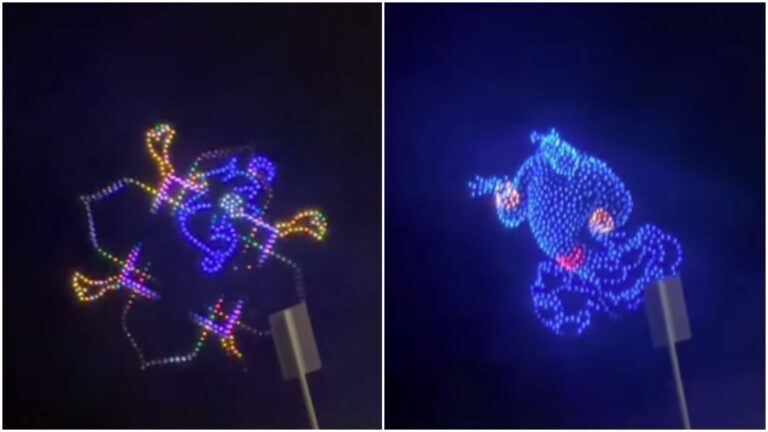 Giant Aladdin Drone Show Testing Spotted Over Disney's Golden Oak Ranch