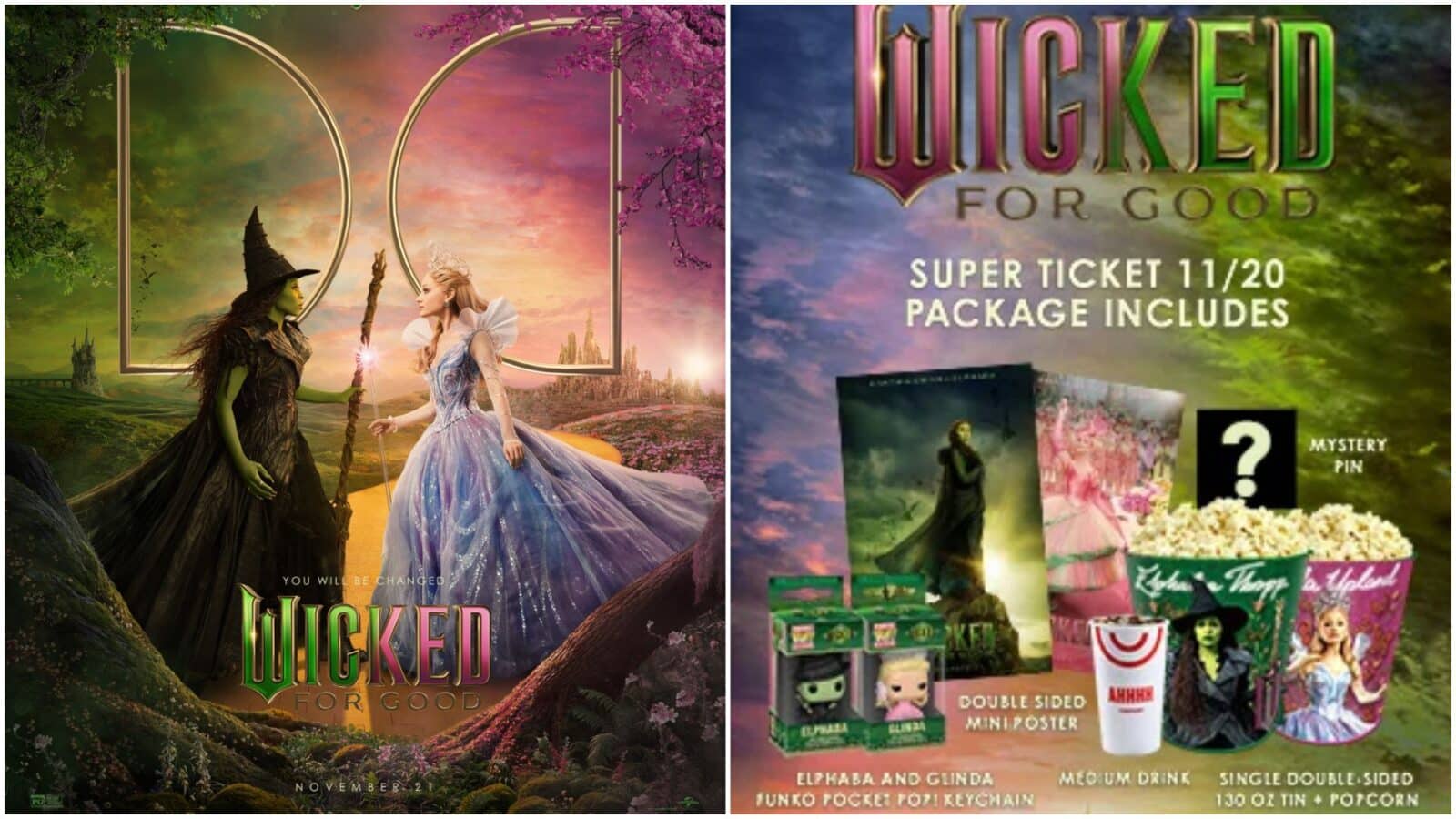 First Wicked For Good Popcorn Bucket Announced with Cinemark Super Ticket