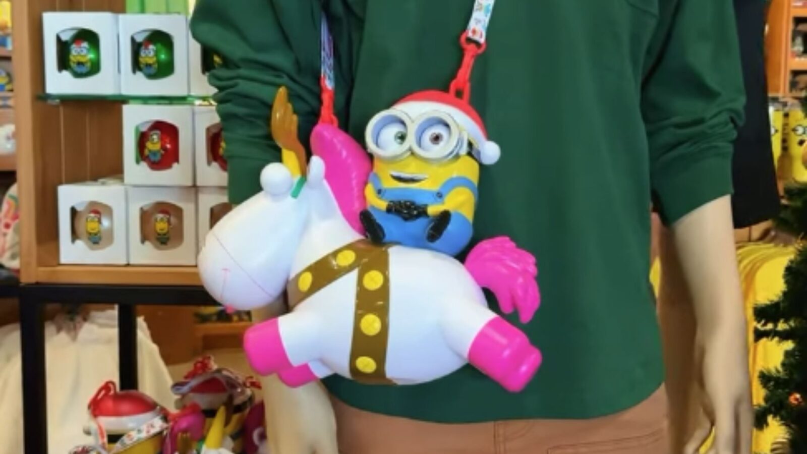 Christmas Fluffy Reindeer Minions Popcorn Bucket at Universal Orlando