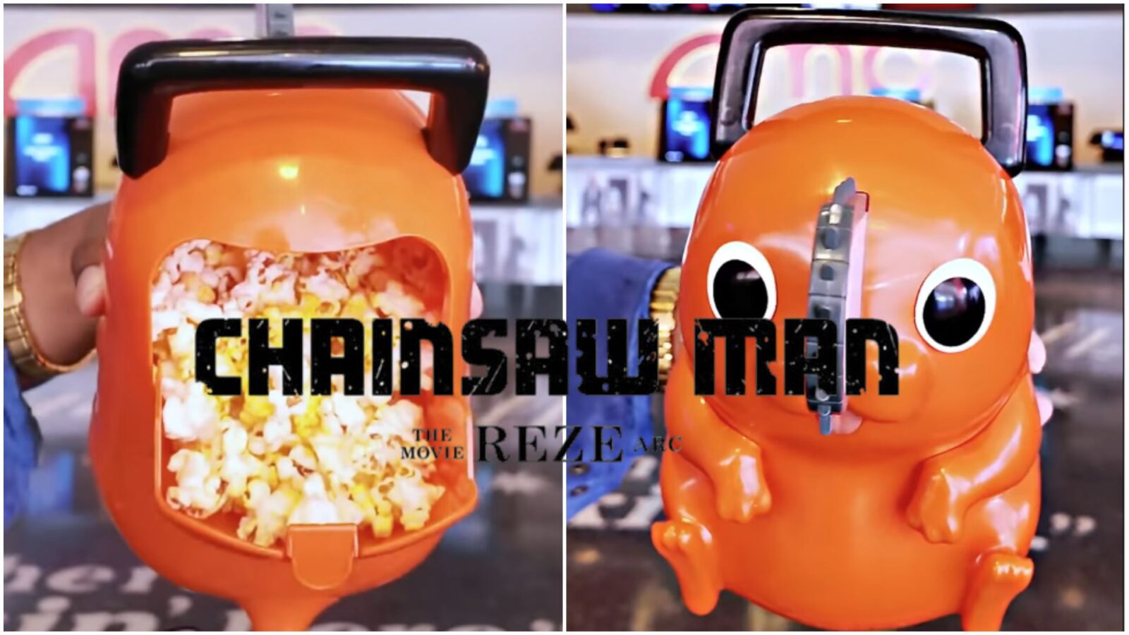 AMC Theatres Confirms Pochita Chainsaw Man Reze Arc Popcorn Bucket Coming 1023