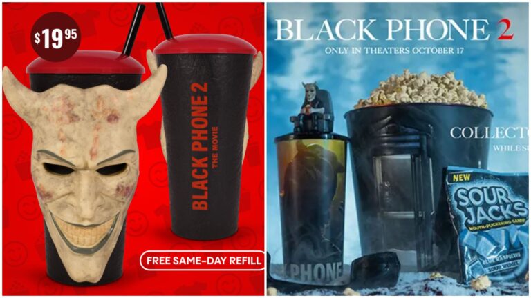 Black Phone 2 Collector's Popcorn Bucket and The Grabber Cups