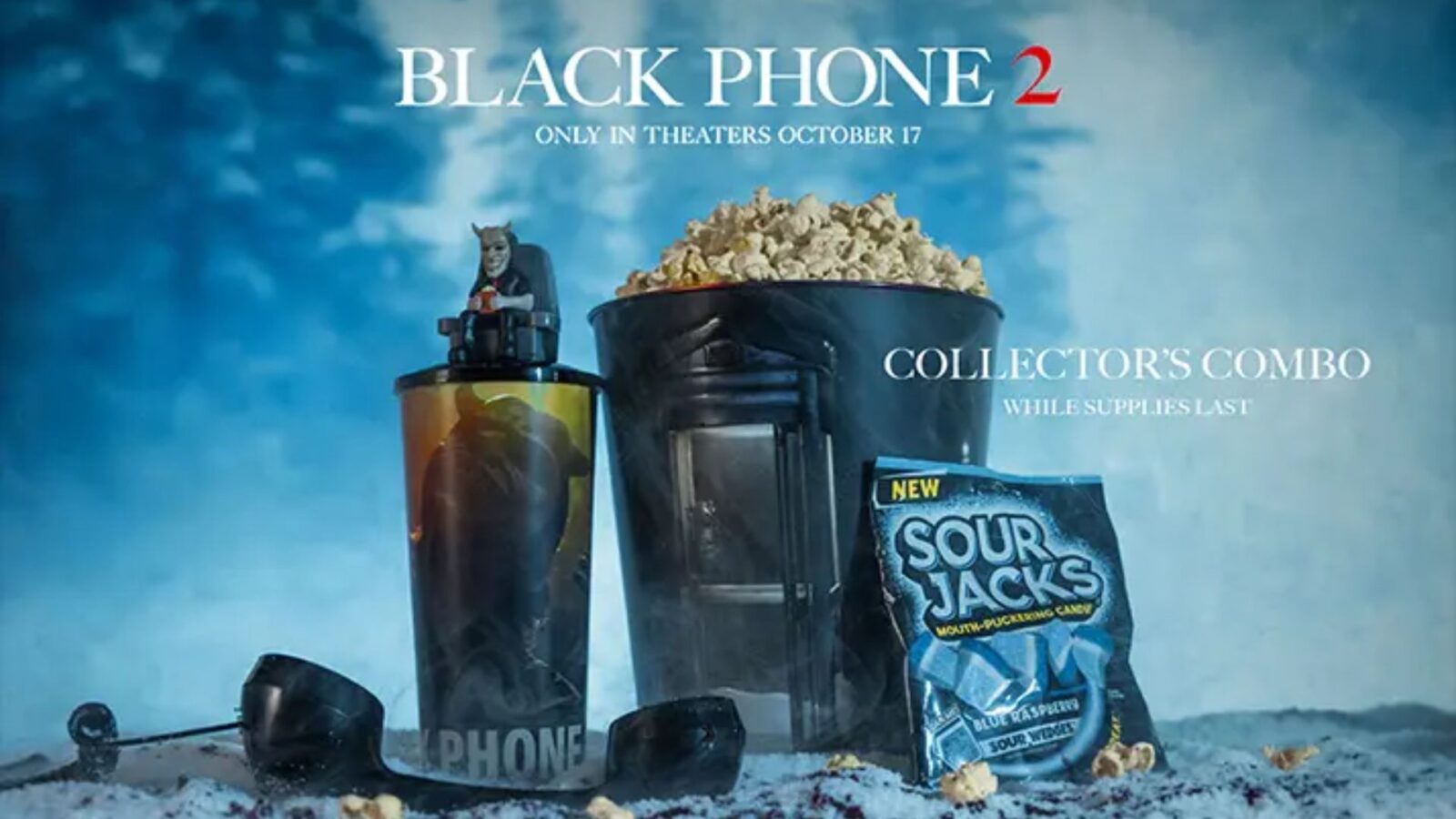 Black Phone 2 Collector's Popcorn Bucket and The Grabber Cups