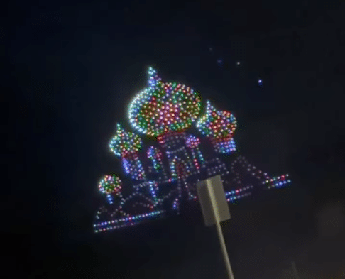 Giant Aladdin Drone Show Testing Spotted Over Disney's Golden Oak Ranch