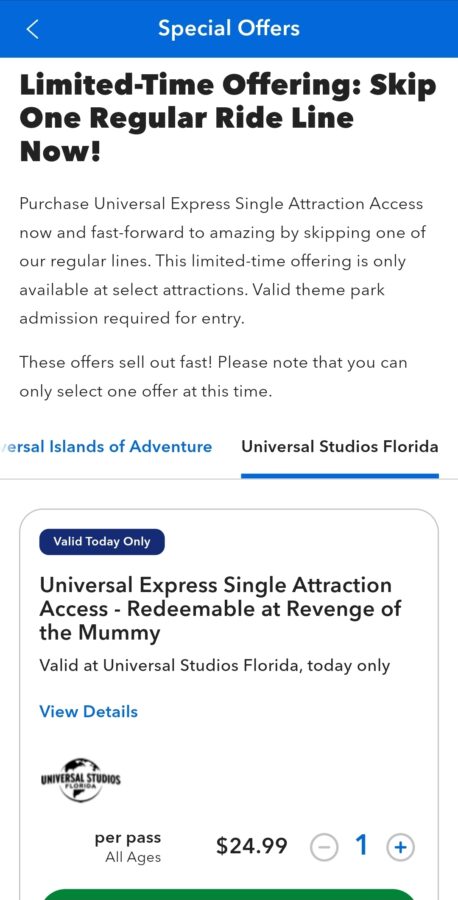 Universal Follows Disney's Lead Again With Lightning Lane Single Pass Called Express Pass Single Attraction