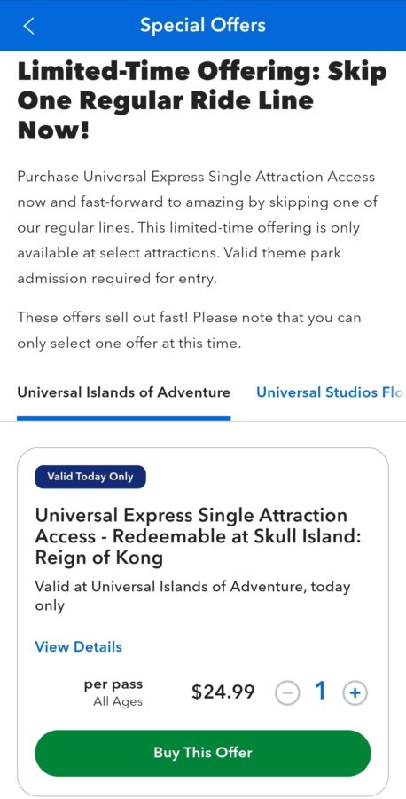Universal Follows Disney's Lead Again With Lightning Lane Single Pass Called Express Pass Single Attraction