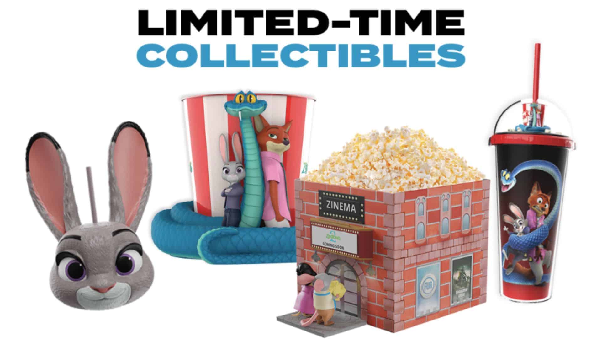 The Wild Collectibles All the Zootopia 2 Popcorn Buckets Featuring Gary the Snake Flash and a Nick  Judy Tin