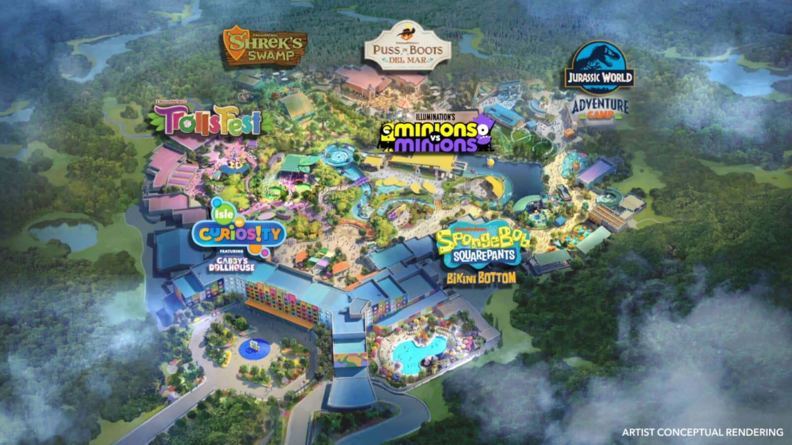 Universal Reveals Themed Lands for Kids Resort in Texas