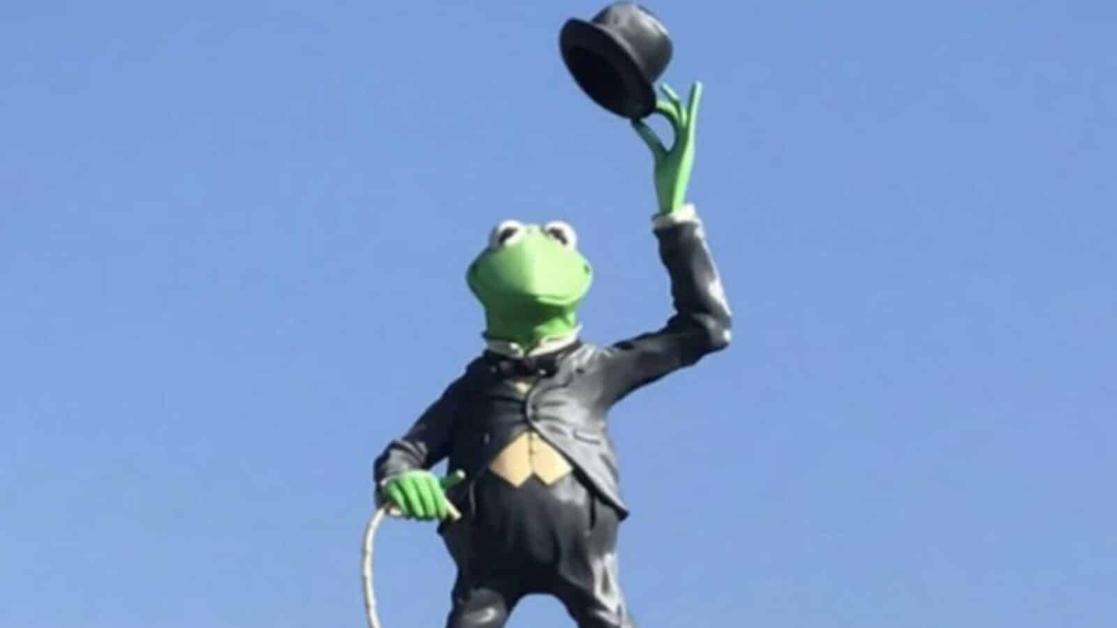 12 Foot Charlie Chaplin Kermit the Frog Statue Is Moving to Atlanta