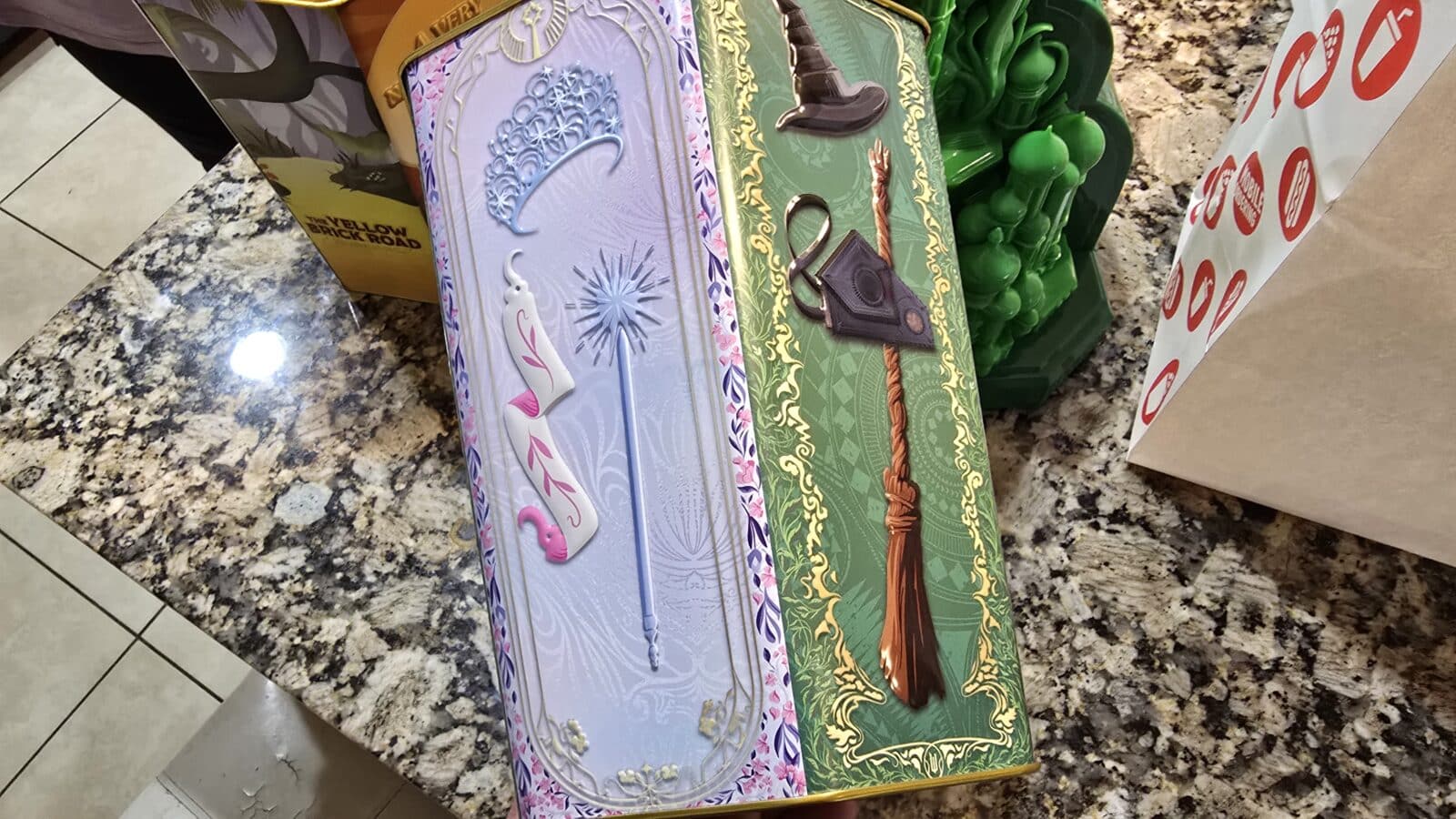 Hexagon Witches Tap to Bubble 130 oz Popcorn Tin