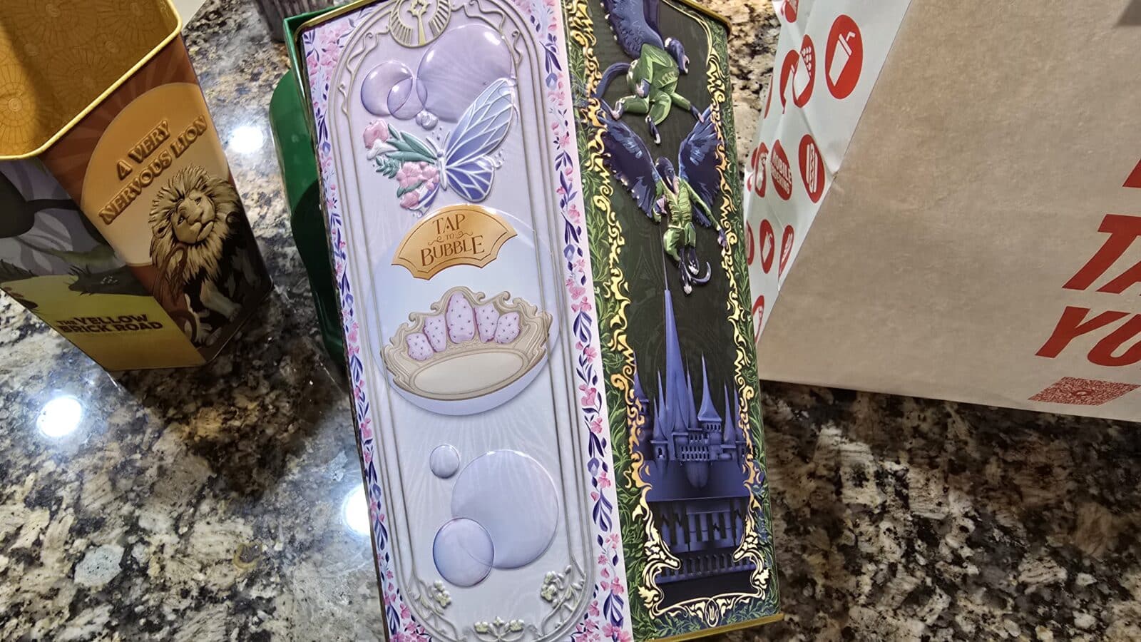 Hexagon Witches Tap to Bubble 130 oz Popcorn Tin