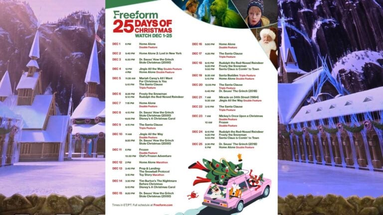 '25 Days of Christmas' Returns to Freeform December 1st 2025