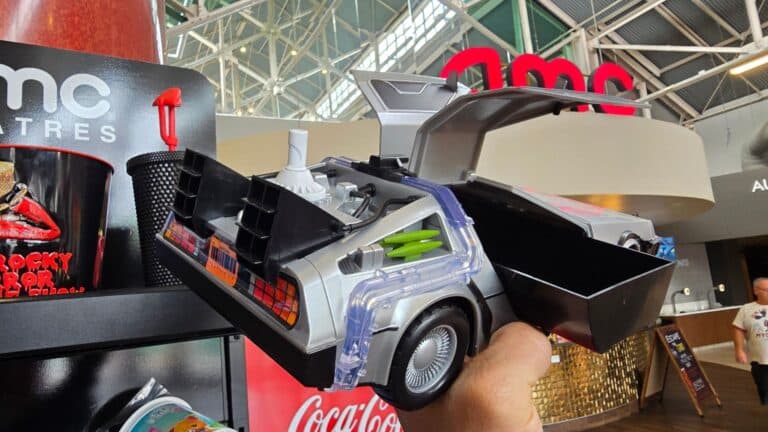 Flux Capacitor Ready: AMC's 'Back to the Future' DeLorean Popcorn Bucket & Tumbler Available Online