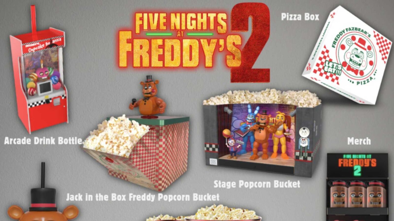 New FNAF 2 Popcorn Buckets Announced Epic Theatres Confirms Five Nights at Freddy's 2 Lineup