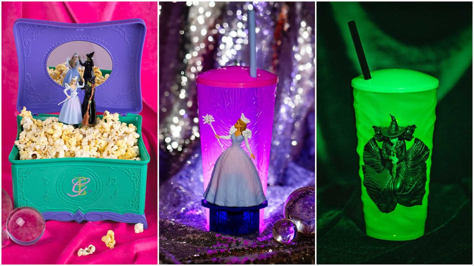 Sold Out Not Online Wicked Music Box Popcorn Bucket and Tumblers at Regal Store