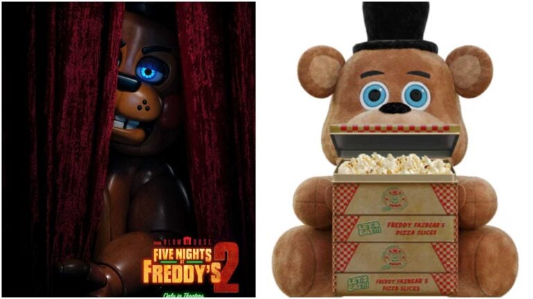 FNAF 2 Trailer and Freddy Fazbear Plush & Pizza Box Popcorn Bucket