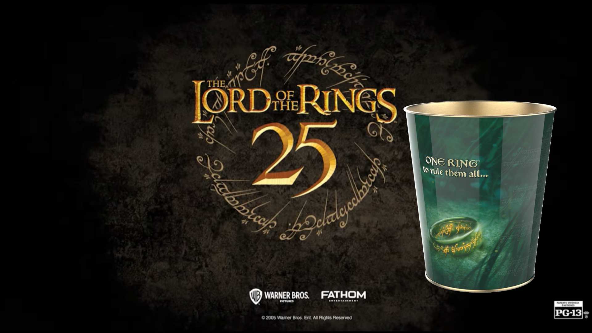 New Images 'One Ring' Popcorn Bucket for Lord of the Rings Trilogy Theatrical Return