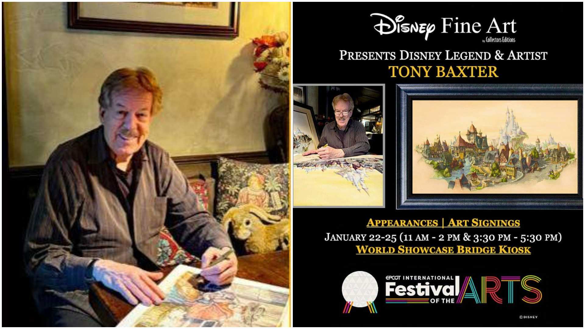 Disney Legend Tony Baxter Coming to EPCOT’s Festival of the Arts 2026