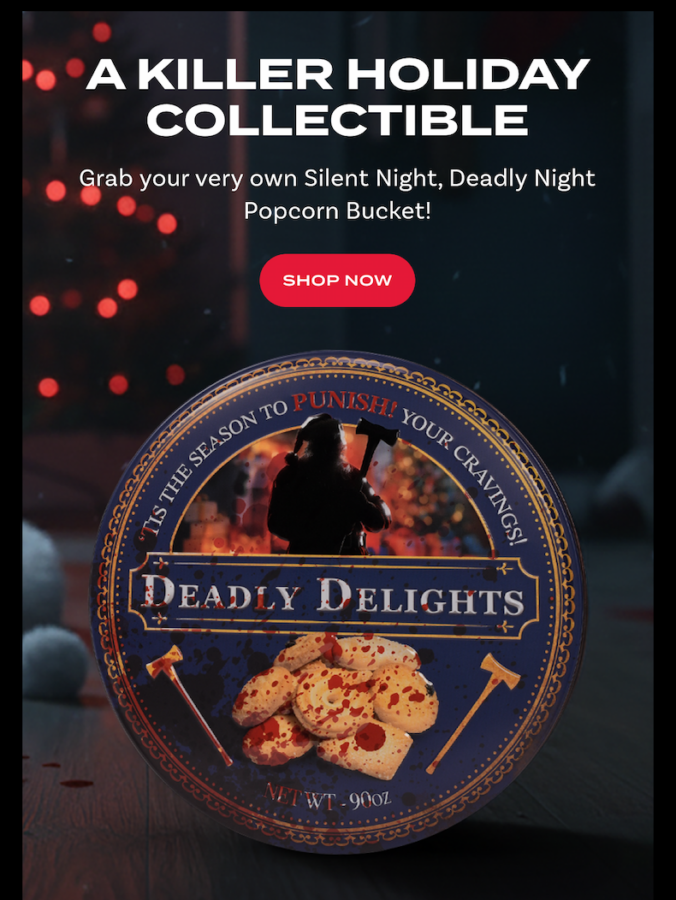 Silent Night Deadly Night Popcorn Bucket Cookie Tin Released Online