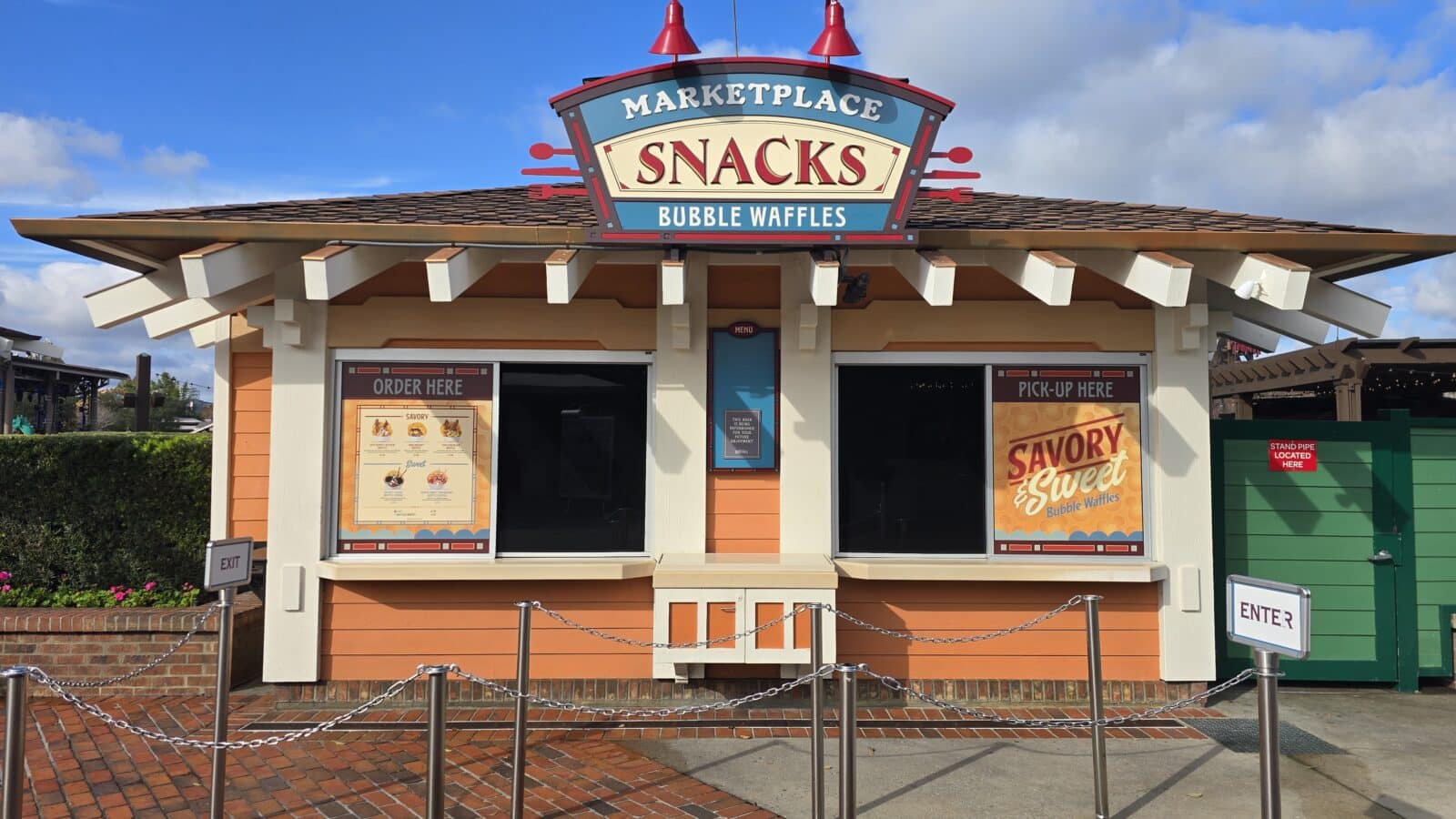 Marketplace Snacks Reopens with New Savory Mickey Bubble Waffles
