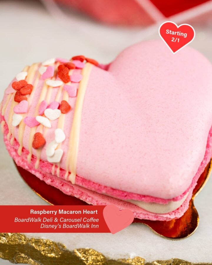 Raspberry Macaron Heart