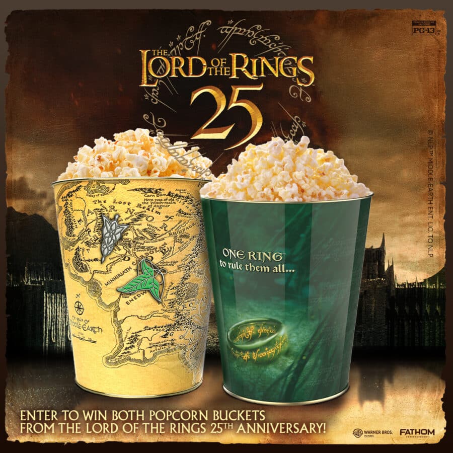 Hurry Your Chance to Win the LOTR Popcorn Buckets Ends January 27th