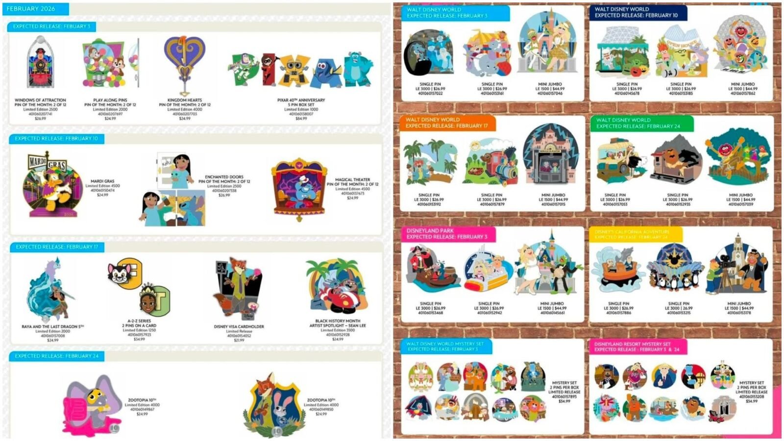 Kingdom Hearts  The Muppets Disney Park Day Headline February Pin Drops