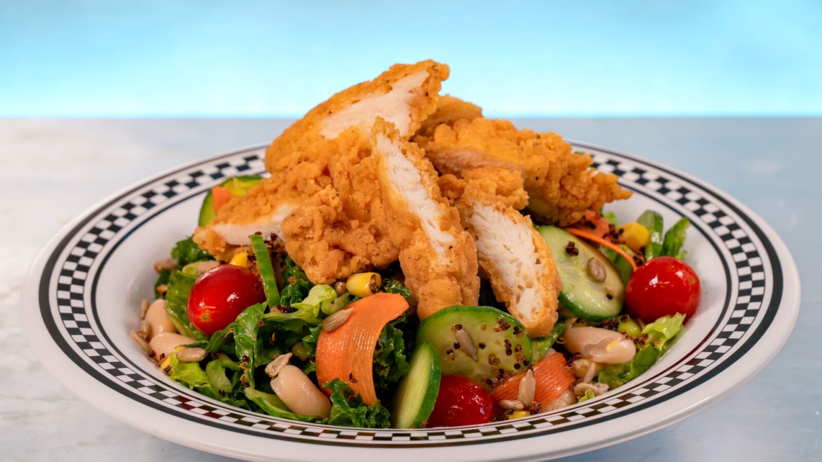 Fillmore Groovy Greens with Crispy Chicken Fenders