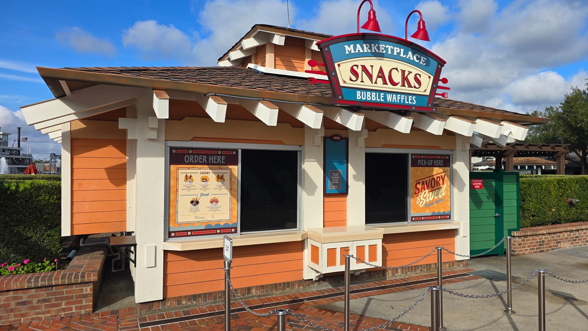 Marketplace Snacks Reopens with New Savory Mickey Bubble Waffles