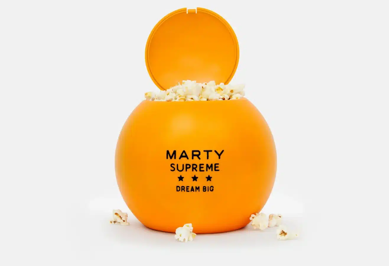 MartySupremepopcornwhite03horizontale49d9ff29e744537bc2fd5f62d8c3ec11800x Fantasy Land News The 'Sold Out' Marty Supreme Ping Pong Ball Popcorn Bucket Is Finally Back via A24