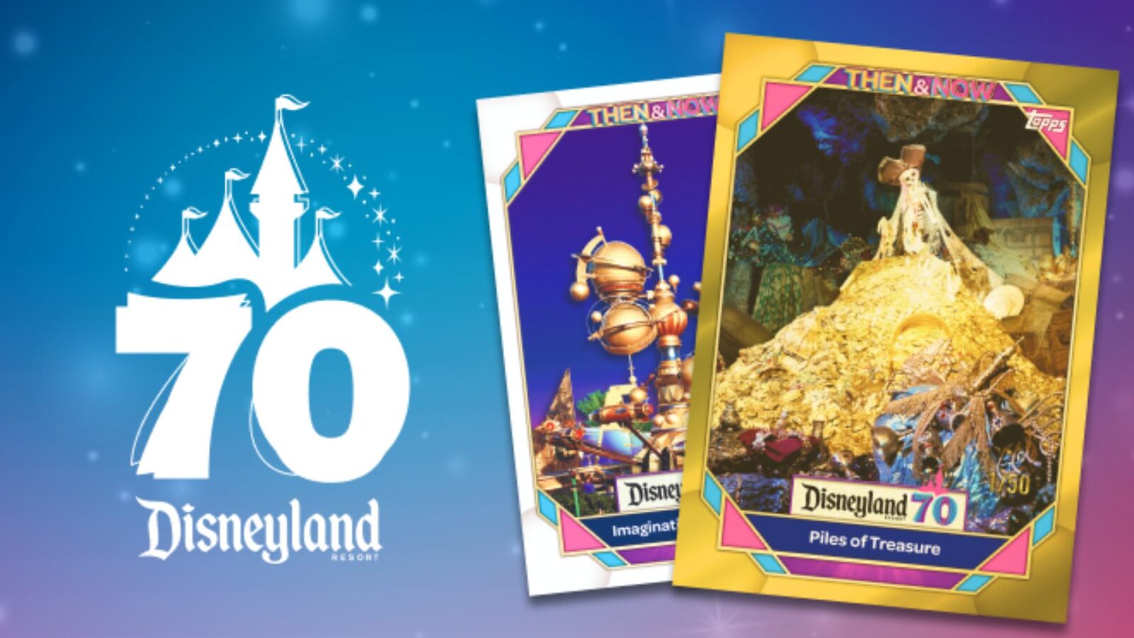 New Topps Disneyland 70th Card Collection Includes a Golden Ticket for a Free Trip to the Park