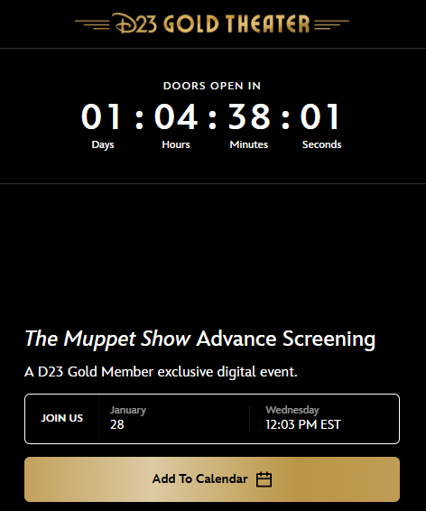 Is The Muppet Show Advance Screening coming to D23 Gold Theater Heres what we know
