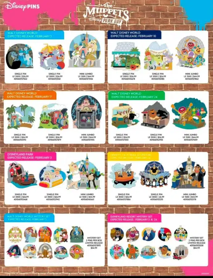 Kingdom Hearts  The Muppets Disney Park Day Headline February Pin Drops