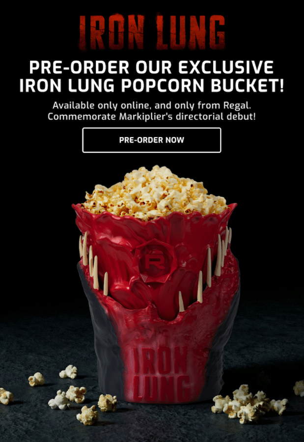 BREAKING NEWS Markipliers Viral Iron Lung Popcorn Bucket Just Hit the Regal Online Store