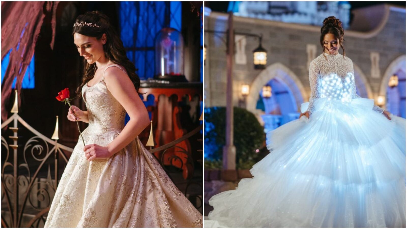 Disney Unveils High Tech Glow Gown for 35th Anniversary of Fairy Tale Weddings