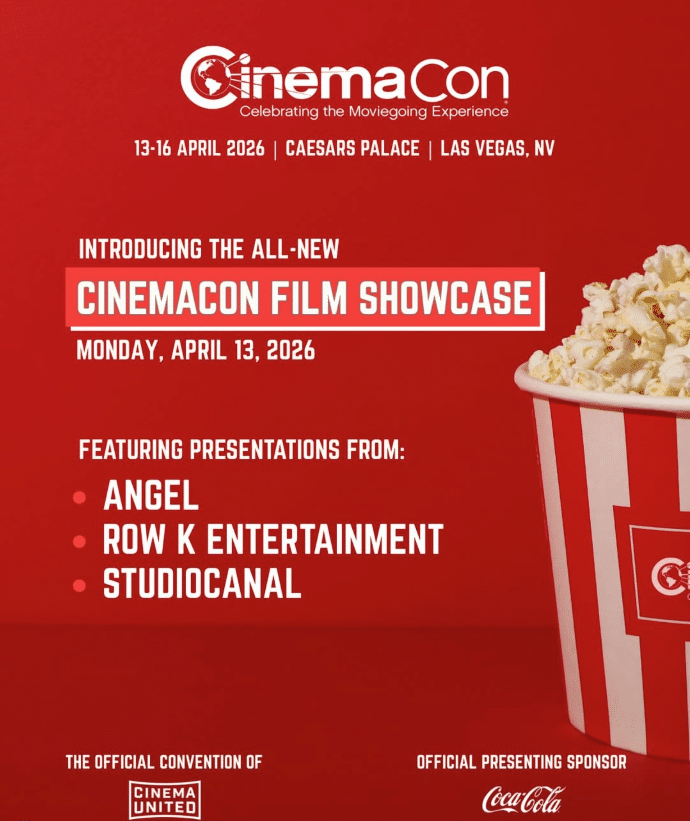 CinemaCon Adds New Monday Showcase Featuring Angel Row K and STUDIOCANAL