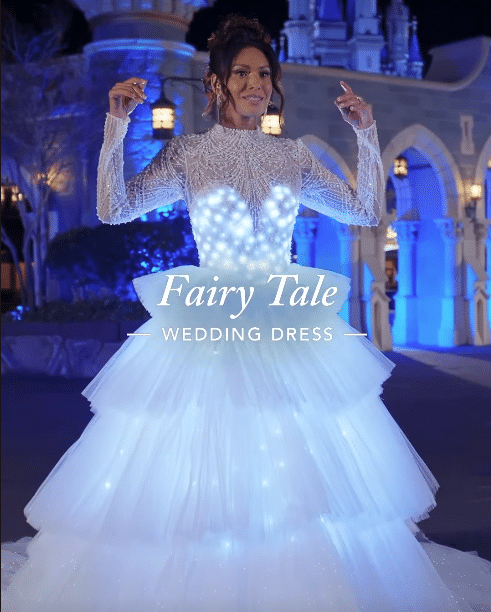 Disney Unveils High Tech Glow Gown for 35th Anniversary of Fairy Tale Weddings