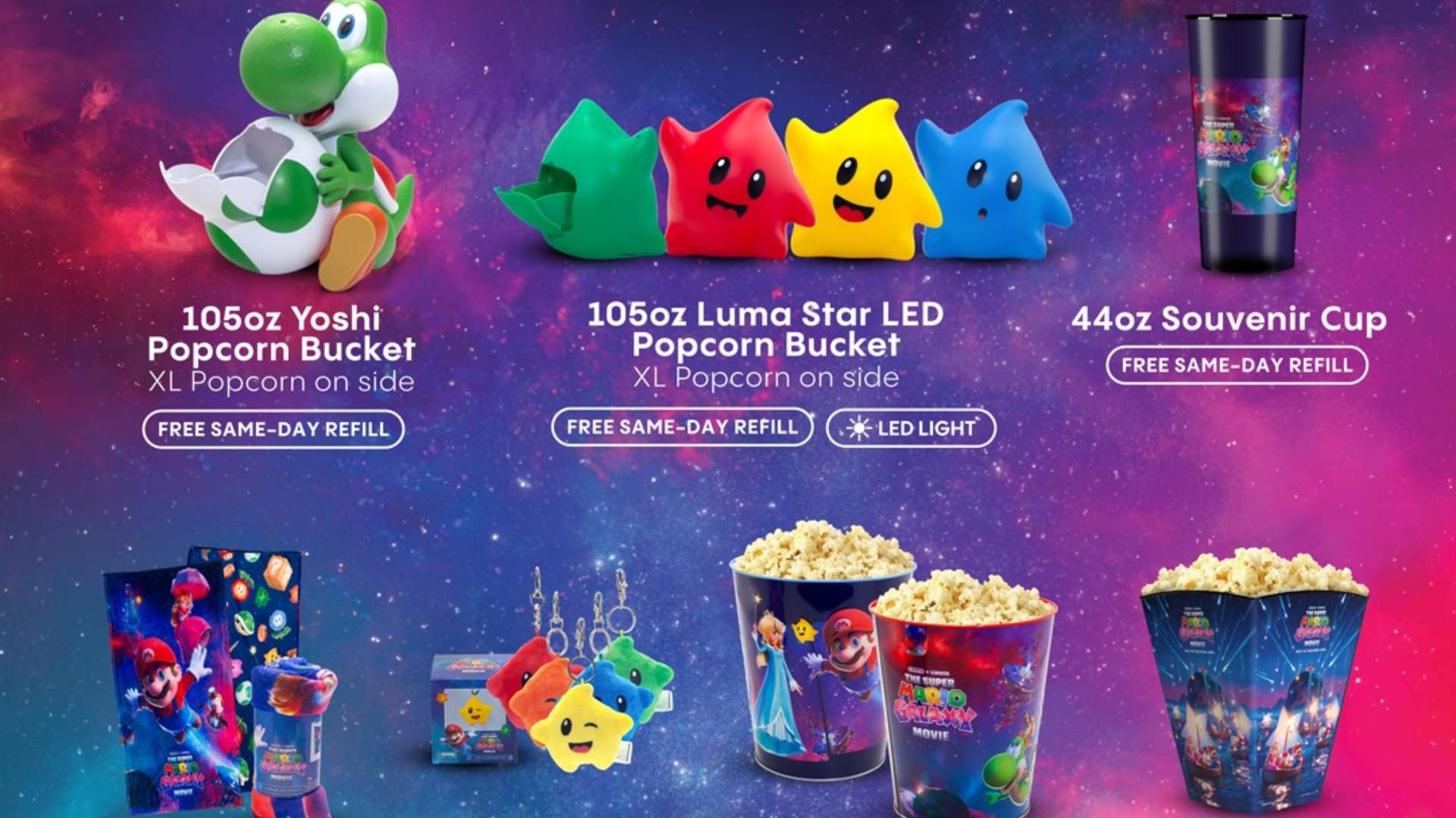 Cinemark Just Dropped the Full Super Mario Galaxy Movie Bucket Lineup and It's Massive