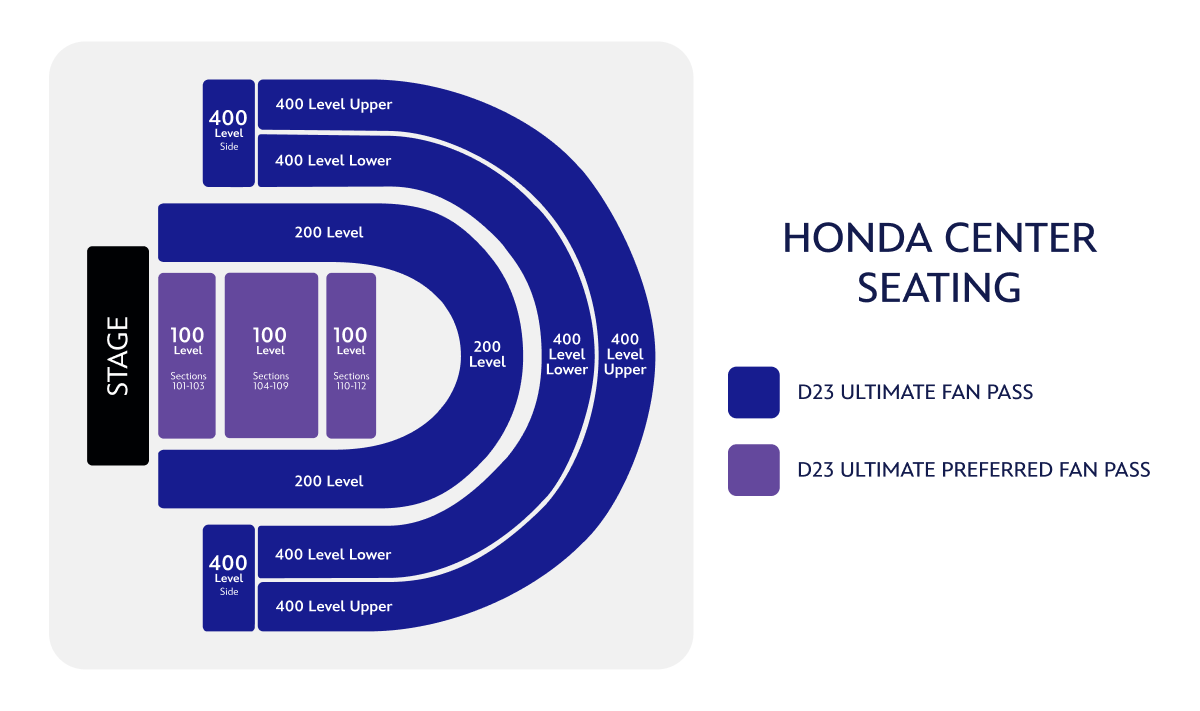 Seating Chart Honda Center D23 Ultimate Disney Fan Event 2026