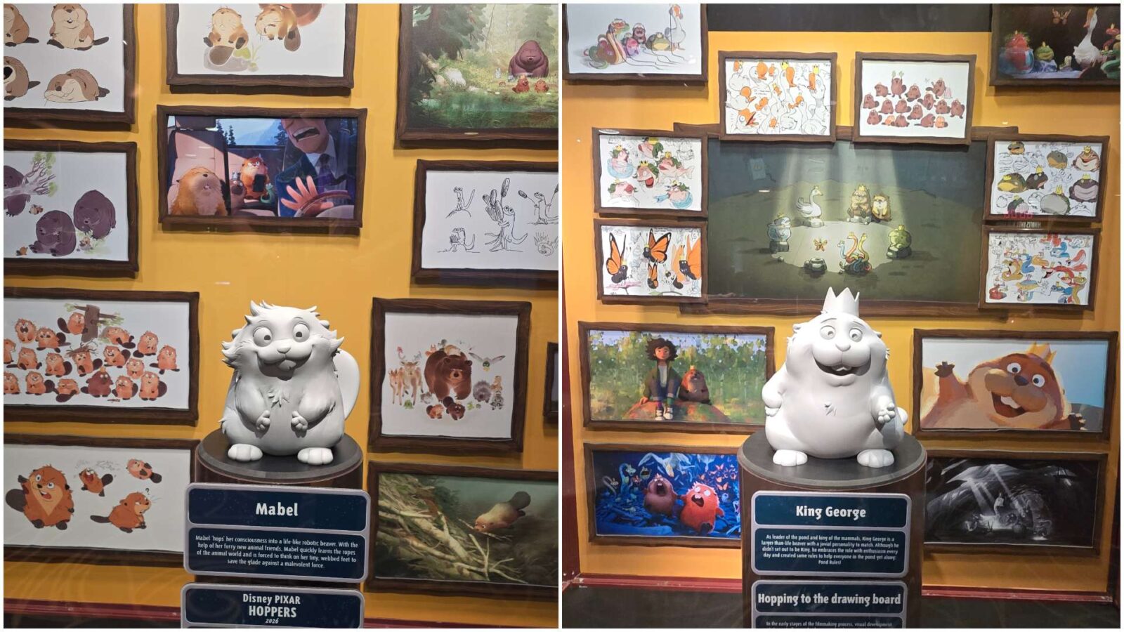 King George's maquette The Mabel display at Walt Disney Presents