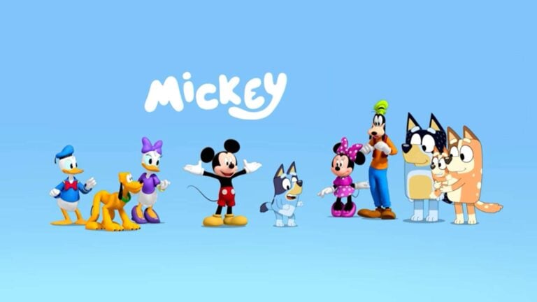 Mickey Mouse Just Showed Up in Bluey's Backyard