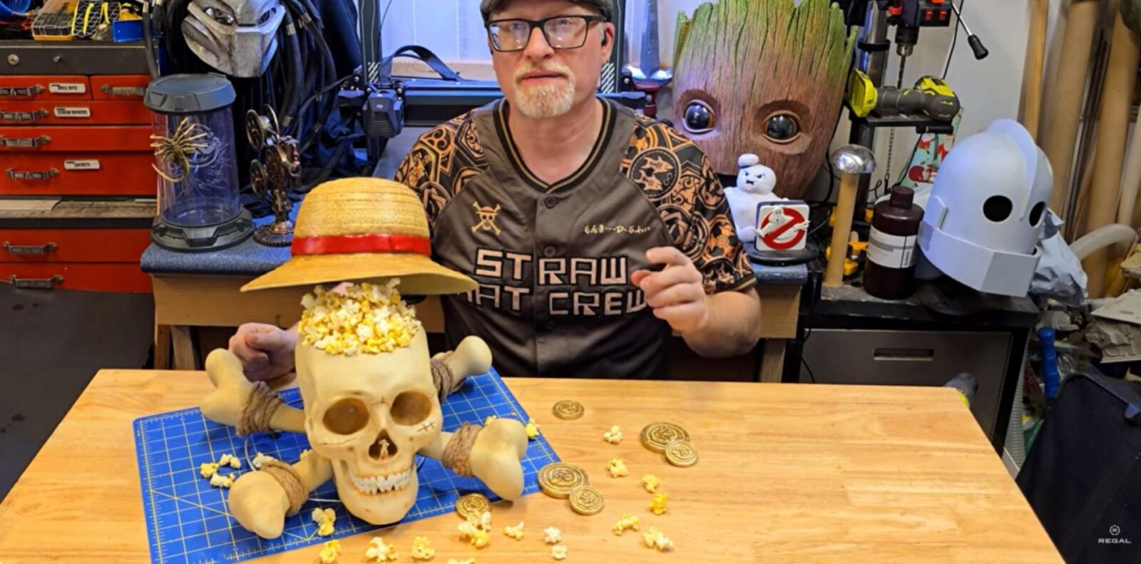 full size look at Jolly Roger Popcorn Bucket One Piece Regal