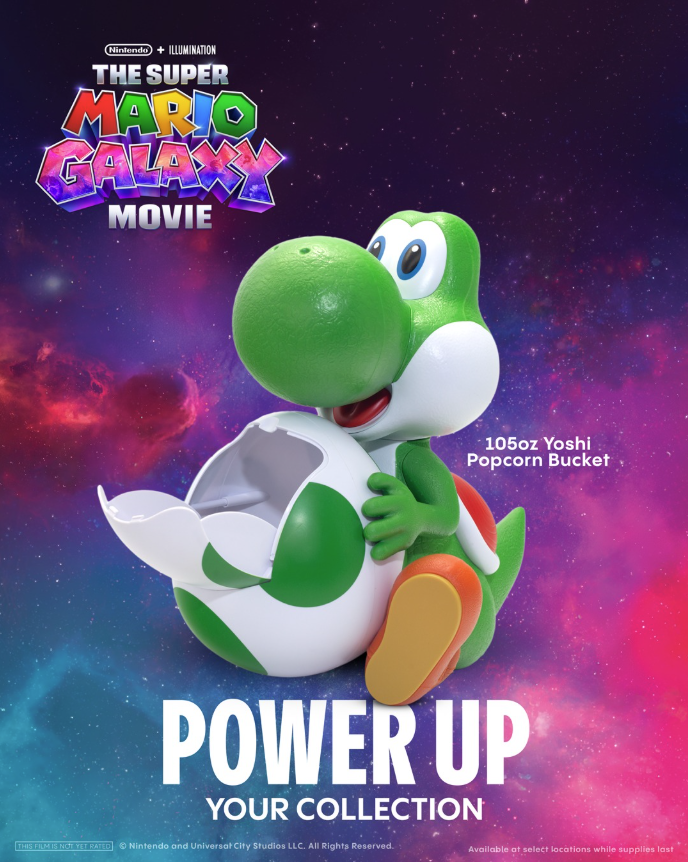 Yoshi Popcorn Bucket The Super Mario Galaxy Movie Cinemark