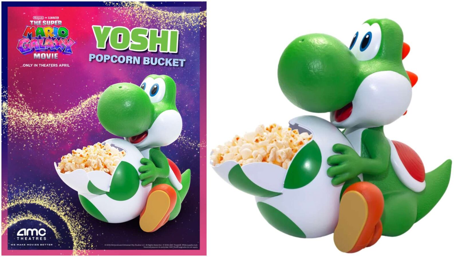 Yoshi Popcorn Bucket AMC Theaters