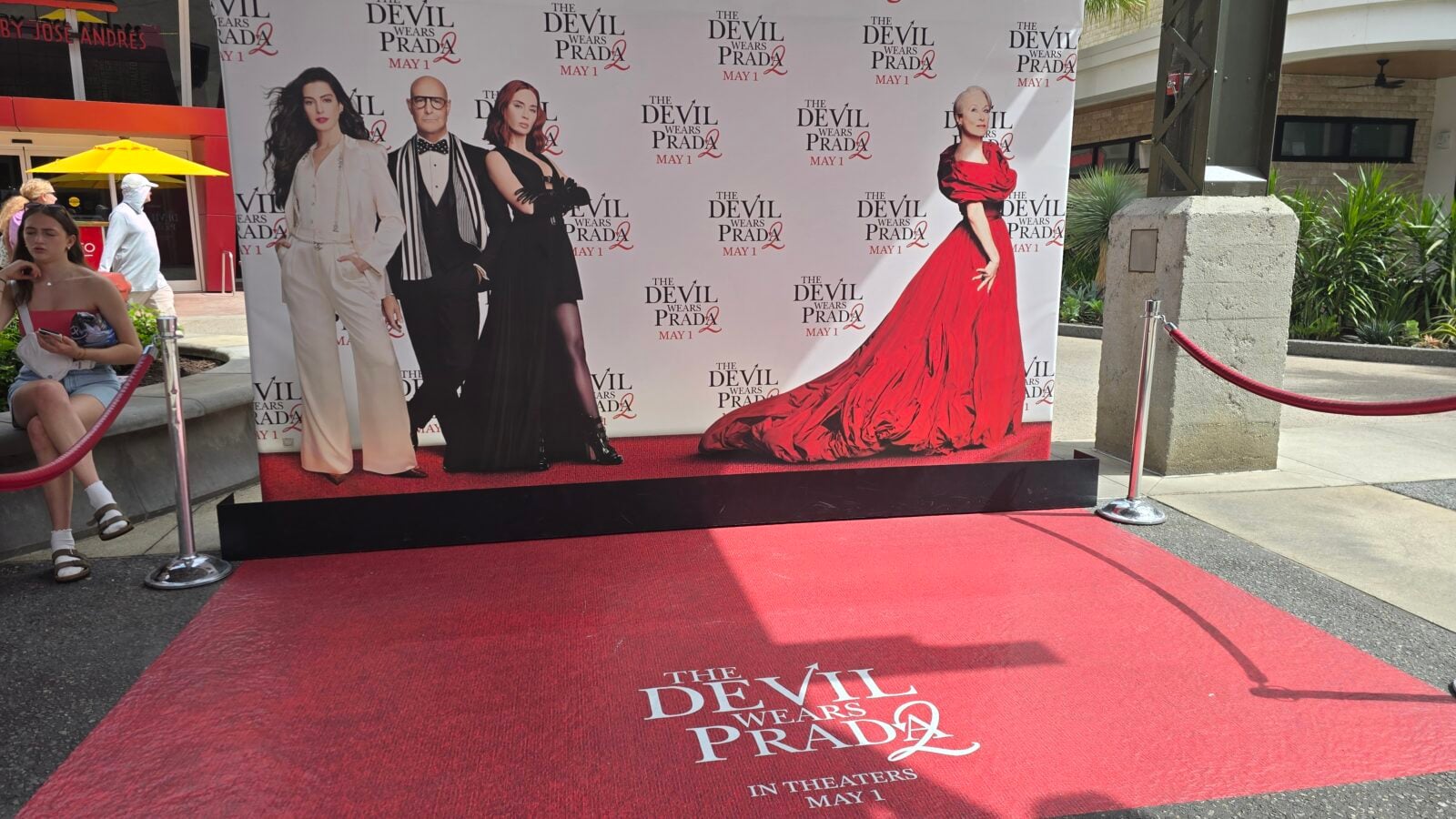 AMC 24 Disney Springs The Devil Wears Prada 2 backdrop photo Op