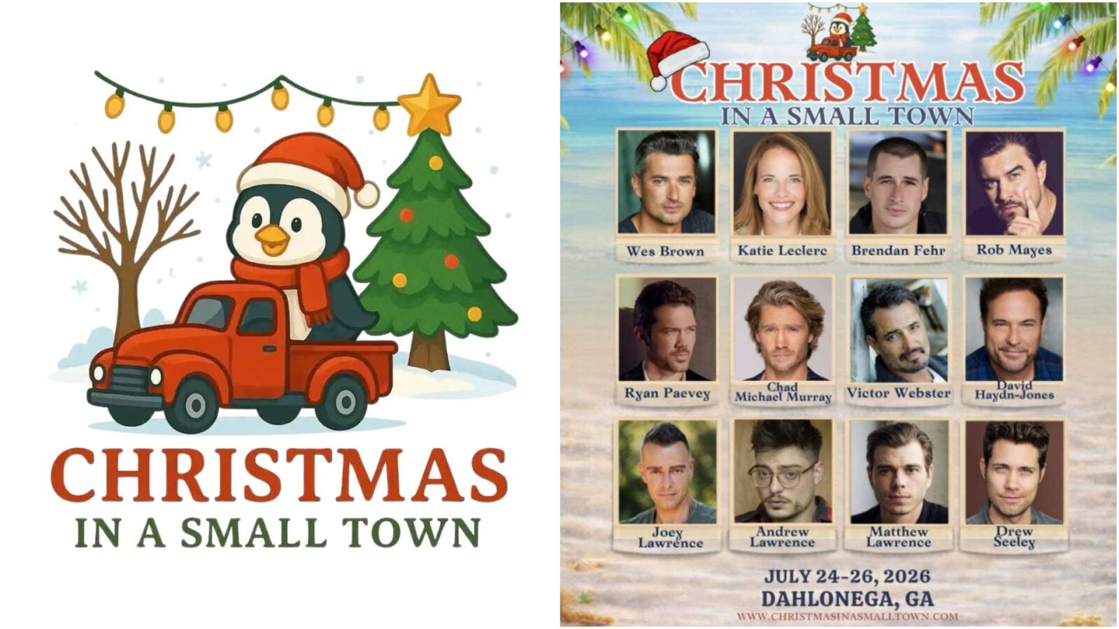 Christmas In A Small Town 2026 Returns to Dahlonega With Chad Michael Murray Ryan Paevey and Hallmark Stars