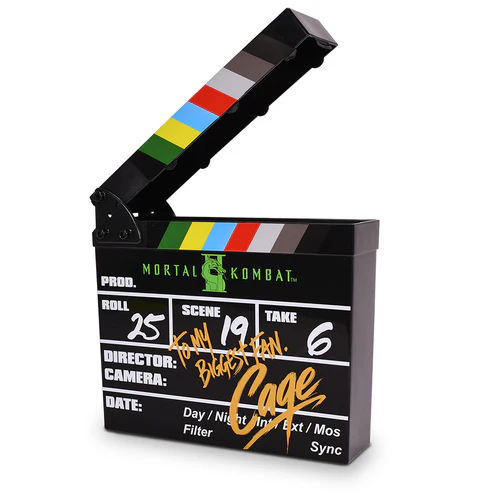 Cinemark Mortal Kombat Clap Board Johnny Cage